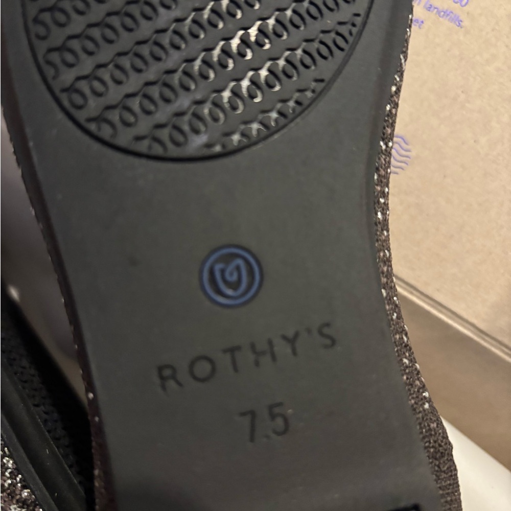 Rothy's Metallic Herringbone Flats 7.5 - Picture 5 of 8
